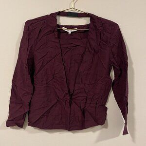 & OTHER STORIES BURGUNDY BLOUSE TOP